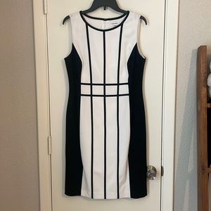 Calvin Klein dress White and Black Work dress.